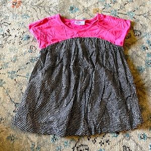 Hanna Andersson Pink with Black & White Polkadot Top; size 120